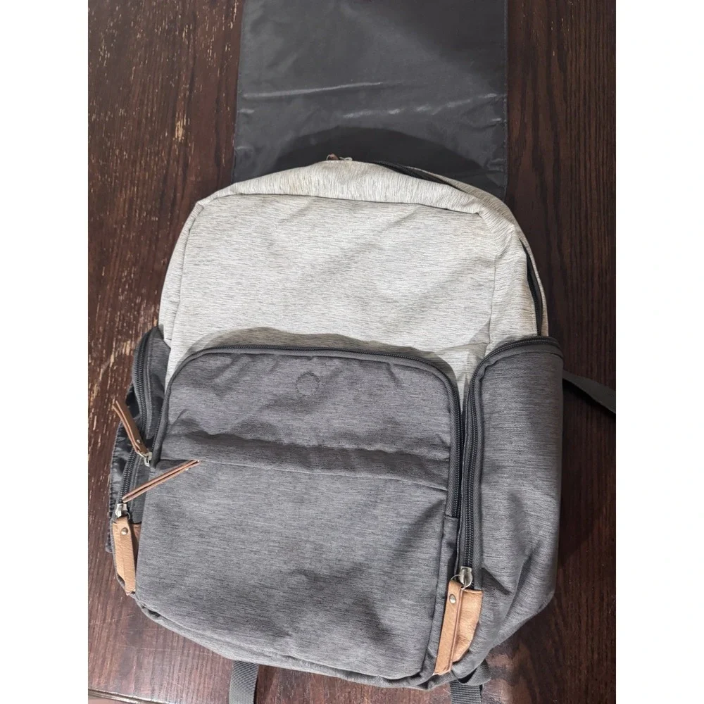 Eddie Bauer Cascade First Adventure Backpack Diaper Bag - Gray Preppy Neutral